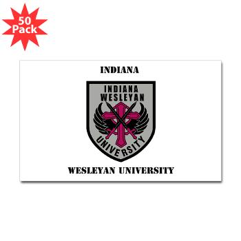indwes - M01 - 01 - SSI - ROTC - Indiana Wesleyan University with Text - Sticker (Rectangle 50 pk) - Click Image to Close