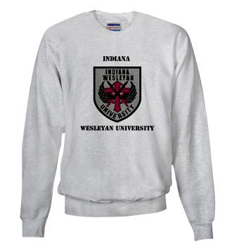 indwes - A01 - 03 - SSI - ROTC - Indiana Wesleyan University with Text - Sweatshirt