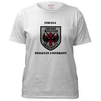 indwes - A01 - 04 - SSI - ROTC - Indiana Wesleyan University with Text - Women's T-Shirt