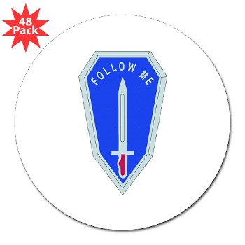 infantry - M01 - 01 - DUI - Infantry Center/School - 3" Lapel Sticker (48 pk) - Click Image to Close