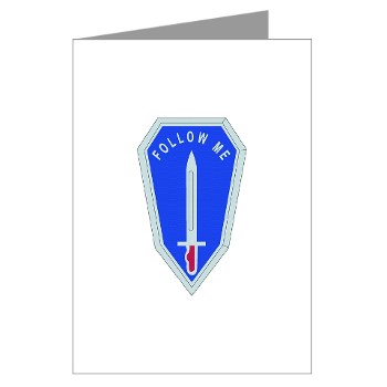 infantry - M01 - 02 - DUI - Infantry Center/School - Greeting Cards (Pk of 10) - Click Image to Close