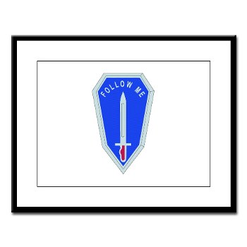infantry - M01 - 02 - DUI - Infantry Center/School - Large Framed Print - Click Image to Close