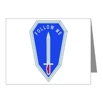 infantry - M01 - 02 - DUI - Infantry Center/School - Note Cards (Pk of 20) - Click Image to Close
