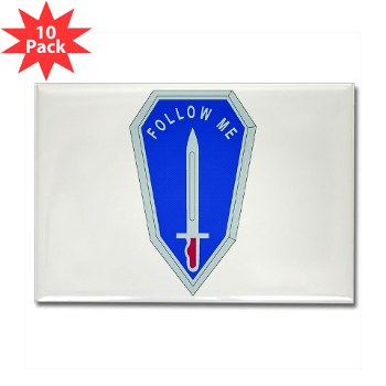 infantry - M01 - 01 - DUI - Infantry Center/School - Rectangle Magnet (10 pack) - Click Image to Close