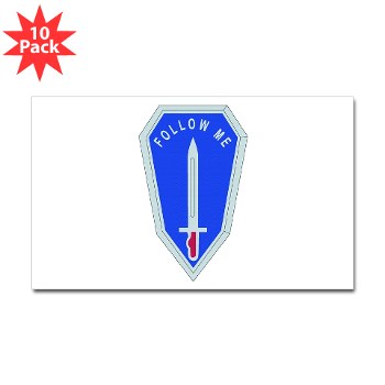 infantry - M01 - 01 - DUI - Infantry Center/School - Sticker (Rectangle 10 pk) - Click Image to Close