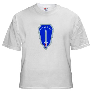 infantry - A01 - 04 - DUI - Infantry Center/School - White T-Shirt