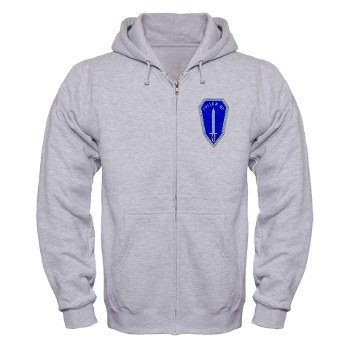 infantry - A01 - 03 - DUI - Infantry Center/School - Zip Hoodie - Click Image to Close