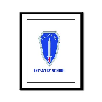 infantry - M01 - 02 - DUI - Infantry Center/School with Text - Framed Panel Print - Click Image to Close