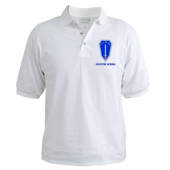 infantry - A01 - 04 - DUI - Infantry Center/School with Text - Golf Shirt - Click Image to Close