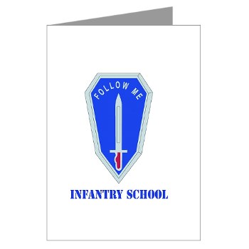infantry - M01 - 02 - DUI - Infantry Center/School with Text - Greeting Cards (Pk of 10) - Click Image to Close