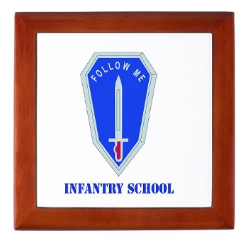 infantry - M01 - 03 - DUI - Infantry Center/School with Text - Keepsake Box
