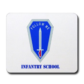 infantry - M01 - 03 - DUI - Infantry Center/School with Text - Mousepad