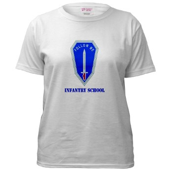 infantry - A01 - 04 - DUI - Infantry Center/School with Text - Women's T-Shirt - Click Image to Close