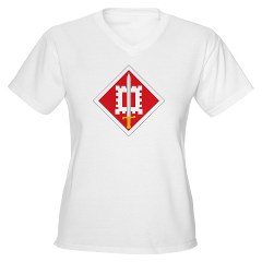 18EB - A01 - 04 - SSI - 18th Engineer Brigade Women's V-Neck T-Shirt