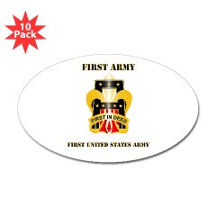 1A - M01 - 01 - DUI - First United States Army with Text 2.25" Magnet (10 pack) - Click Image to Close
