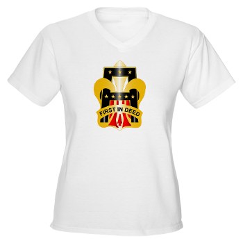 1A - A01 - 04 - DUI - First United States Army Women's V-Neck T-Shirt