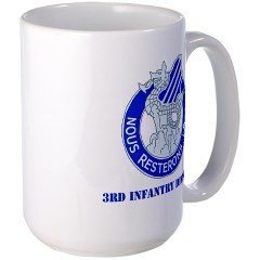 3ID - M01 - 03 - DUI - 3rd Infantry Division with Text Large Mug - Click Image to Close
