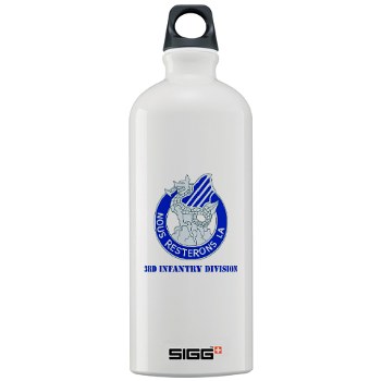 3ID - M01 - 03 - DUI - 3rd Infantry Division with Text Sigg Water Bottle 1.0L