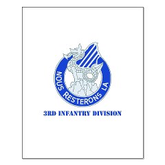 3ID - M01 - 02 - DUI - 3rd Infantry Division with Text Small Poster - Click Image to Close