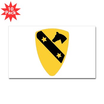 1CAV - M01 - 01 - DUI - 1st Cavalry Division Sticker (Rectangle 10 pack)