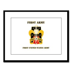 1A - M01 - 02 - DUI - First United States Army with Text Large Framed Print - Click Image to Close