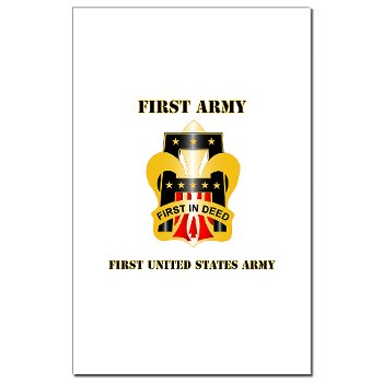 1A - M01 - 02 - DUI - First United States Army with Text Mini Poster Print
