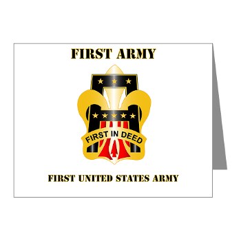 1A - M01 - 02 - DUI - First United States Army with Text Note Cards (pk of 20) - Click Image to Close