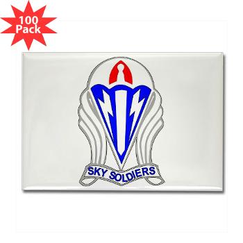 173ABCT - M01 - 01 - DUI - 173rd Airborne Brigade Combat Team - Rectangle Magnet (100 pack) - Click Image to Close