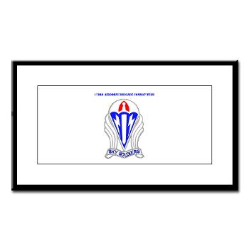 173ABCT - M01 - 02 - DUI-173rd Airborne Brigade Combat Team with text - Small Framed Print