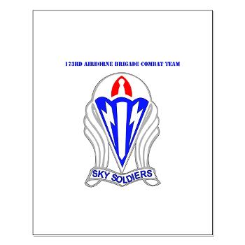173ABCT - M01 - 02 - DUI-173rd Airborne Brigade Combat Team with text - Small Poster