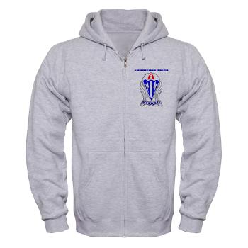 173ABCT - A01 - 03 - DUI-173rd Airborne Brigade Combat Team with text - Zip Hoodie