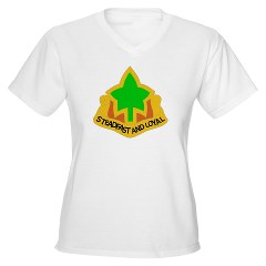 4ID - A01 - 04 - DUI - 4th Infantry Division Women's V-Neck T-Shirt - Click Image to Close