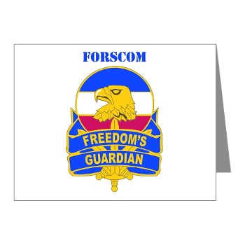 FORSCOM - M01 - 02 - DUI - FORSCOM with Text Note Cards (Pk of 20)