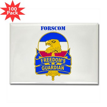 FORSCOM - M01 - 01 - DUI - FORSCOM with Text Rectangle Magnet (100 pack)
