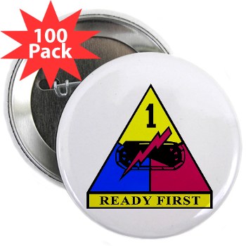 1HBCTRF - M01 - 01 - DUI - 2nd Heavy BCT Ready First 2.25" Button (100 pack) - Click Image to Close