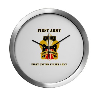 1A - M01 - 03 - DUI - First United States Army with Text Modern Wall Clock