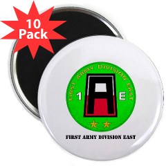 01AE - M01 - 01 - First Army Division East with Text 2.25" Magnet (10 pack) - Click Image to Close