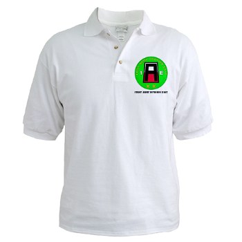 01AE - A01 - 04 - First Army Division East with Text Golf Shirt - Click Image to Close