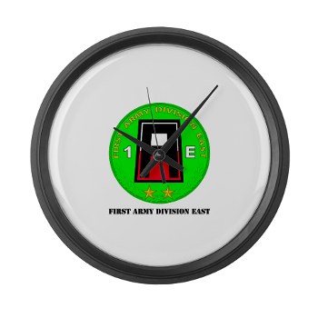 01AE - M01 - 03 - First Army Division East with Text Large Wall Clock