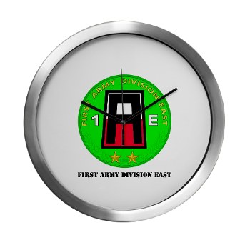 01AE - M01 - 03 - First Army Division East with Text Modern Wall Clock