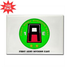 01AE - M01 - 01 - First Army Division East with Text Sticker (Rectangle 100 pk)