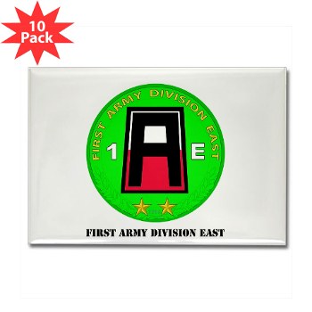 01AE - M01 - 01 - First Army Division East with Text Sticker (Rectangle 10 pk) - Click Image to Close