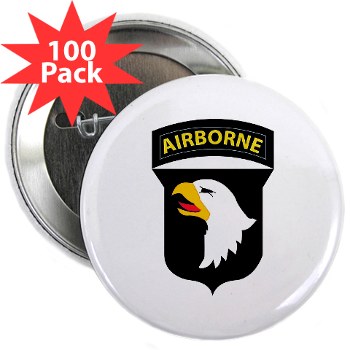 101ABN - M01 - 02 - SSI - 101st Airborne Division 2.25" Button (100 pack)