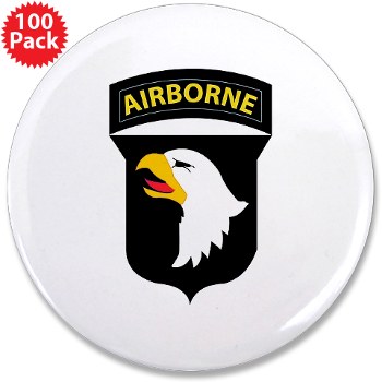 101ABN - M01 - 02 - SSI - 101st Airborne Division 3.5" Button (100 pack)