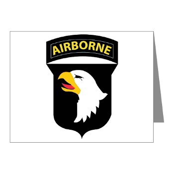 101ABN - M01 - 02 - SSI - 101st Airborne Division Note Cards (Pk of 20) - Click Image to Close