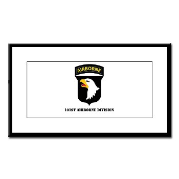 101ABN - M01 - 02 - SSI - 101st Airborne Division with Text Small Framed Print