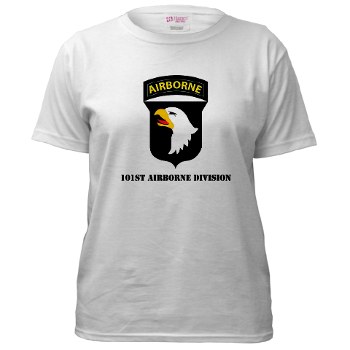 101ABN - A01 - 04 - SSI - 101st Airborne Division with Text Women's T-Shirt