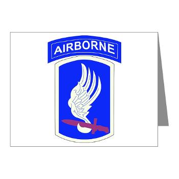 173ABCT - M01 - 02 - SSI - 173rd - Airborne Brigade Combat Team - Note Cards (Pk of 20)