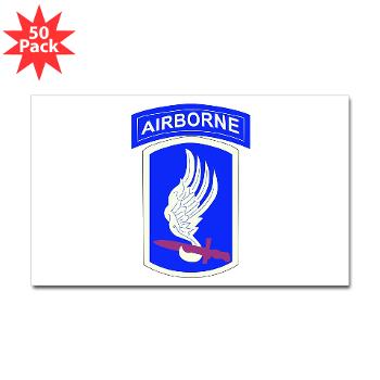 173ABCT - M01 - 01 - SSI - 173rd - Airborne Brigade Combat Team - Sticker (Rectangle 50 pk) - Click Image to Close