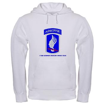 173ABCT - A01 - 03 - SSI - 173rd Airborne Brigade Combat Team with text - Hooded Sweatshirt